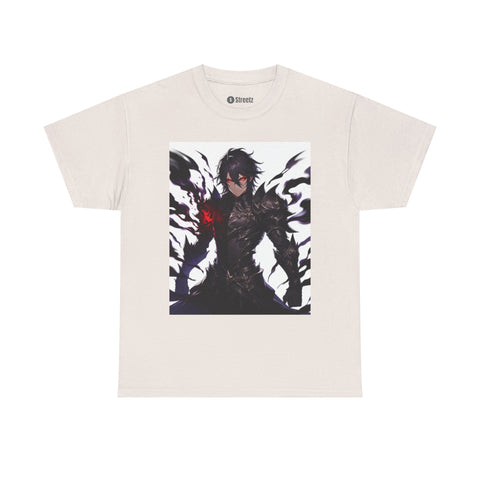 Dark Warrior Unisex Heavy Cotton Tee - Epic Battle Graphic Tee for Fans