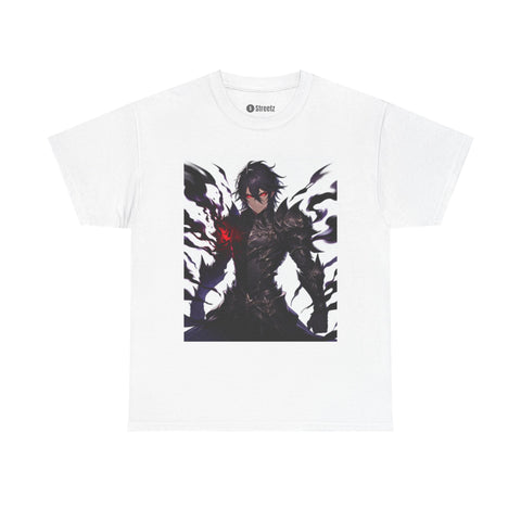 Dark Warrior Unisex Heavy Cotton Tee - Epic Battle Graphic Tee for Fans